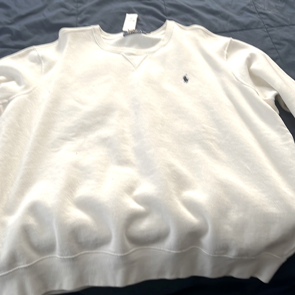 White V-neck polo sweater brand new